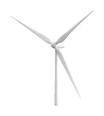 Wind turbine on a transparent background. isolated background.