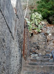 Felstreppe in San Sebastián auf la Gomera