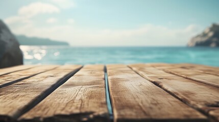 Wooden Deck and Blue Horizons