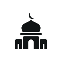 Mosque icon vector building in modern and simple style or concept