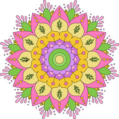Colorful Diwali Mandala