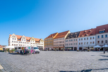 Marktplatz, Torgau, Sachsen, Deutschland 
