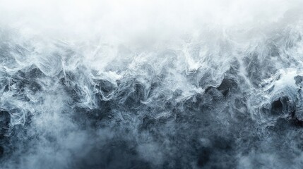 Obraz premium Mystical Ocean Waves Enveloped in Ethereal Fog