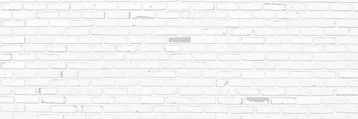 White brick wall background with a clean and minimalist design, modern, interior