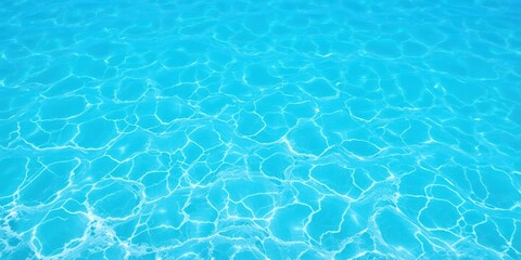 Obraz premium Pure blue turquoise water with gentle foam and rolling waves, vacation, serene