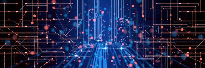 Abstract digital background with seamless cyber lines pattern, communication, digital, internet