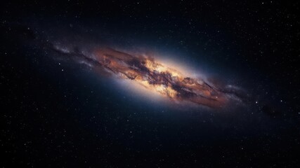 Fototapeta premium Night sky with stars sparkling beautifully on a black background, night-time, black