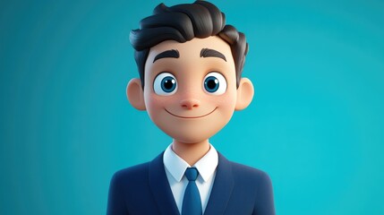 Confident young businessman smiling and engaging directly with the camera ideal for corporate profiles or professional branding