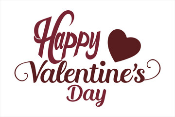 typography vector design happy valentines day
