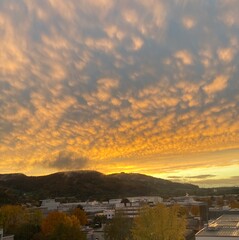sunset in the mountains