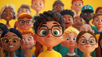 Inspiring diversity among children looking up towards a bright future aspiration and hope