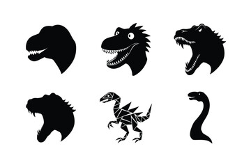 Dinosaur Head Silhouettes for Some Ages