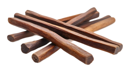 Wooden sandalwood stick on a transparent background. isolated background.