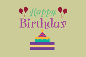 birthday card with cake