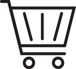 Illustration of a shopping cart icon for supermarket shopping