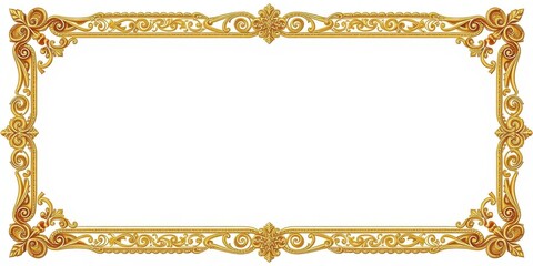 Intricately designed vintage frames with gold accents and delicate details, gold, border