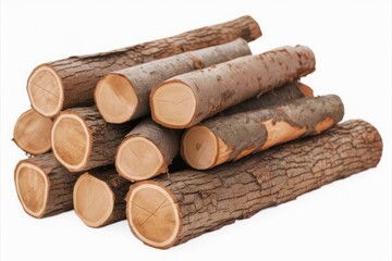 Stacked Firewood Logs: Rustic Charm 