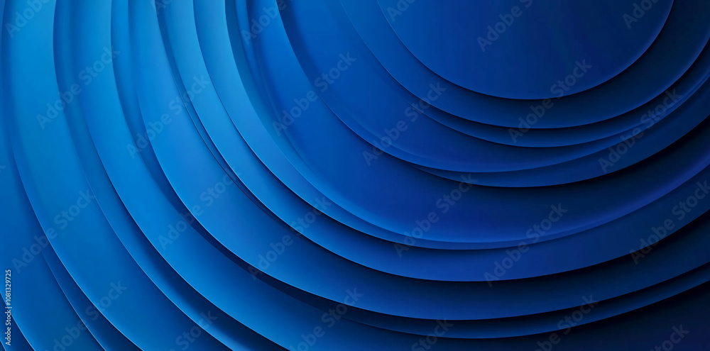 Aufkleber a close-up shot of a blue, abstract, swirling pattern, capturing the intricate details of its concen