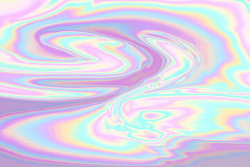 Fototapeta premium Abstract neon pastel holographic gradient background. Iridescent rainbow fluid texture. Vaporwave style color.