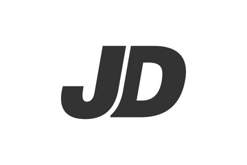 JD Techno Editable Font Logo For Corporate Branding. Bold, Futuristic Design With Unique Typographic Ideas. Minimal Custom Type And Dynamic Letter