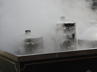 boiling water in pot