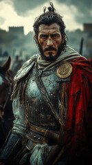 Naklejka premium A Hittite charioteer in battle gear