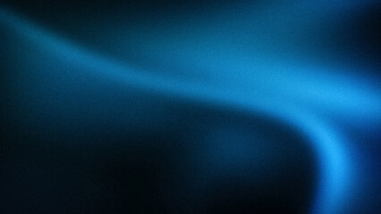 Elegant abstract gradient featuring deep blue and teal hues blending in a smooth, blurred wave pattern with a grainy texture, perfect for refined backgrounds