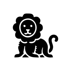 Black lion icon