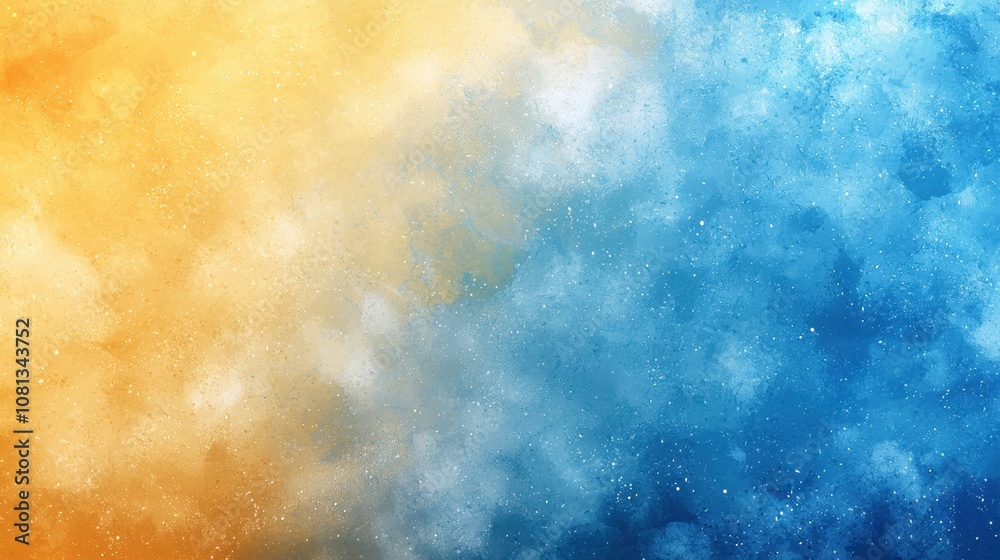 Canvas Prints blue and yellow gradient background with soft, faded edges, ideal for upbeat visuals.