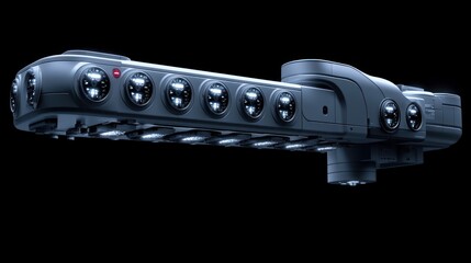 A futuristic multi-lens device designed for high-tech imaging.