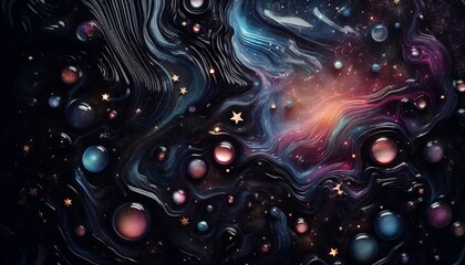 Dark jelly background with galaxy inspired colors and starry sparkles magical cosmic vibe