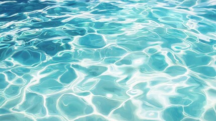 Obraz premium Soft, light blue water with tiny ripples, creating a peaceful and inviting background.