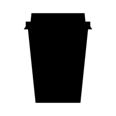 Coffee cup to go vector icon on transparent background 