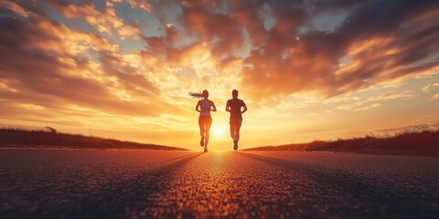 Running Towards the Golden Sunset An Inspiring Journey of Fitness, Freedom, and Connection with Nature and Friends, Embracing Goals and Lasting Happiness for a Fulfilling Lifestyle