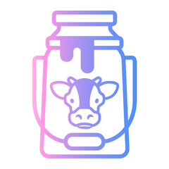 milk Line Gradient Icon