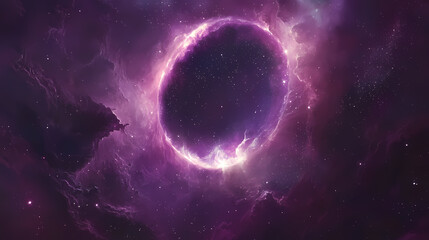 Obraz premium A purple nebula with stars and nebulas. Nebula. Illustration