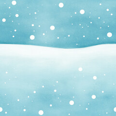 Scenic pattern of snowy hills and trees in winter, seamless repeat for seasonal projects and decor.