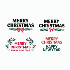Merry Christmas and Happy New Year, typography t-shirt design in illustration. Merry Christmas