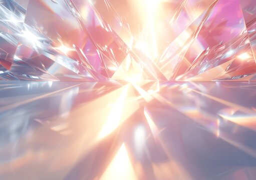 Prism Light Rainbow Overlay Sparkling Sunlight Background