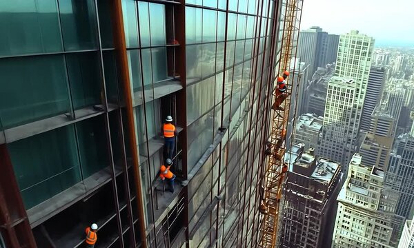 Construction Workers on a Skyscraper
