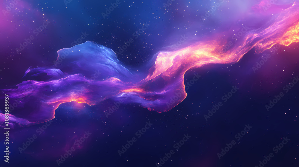 Wall mural aweinspiring colorful nebula and galaxy cloud in deep space capturing the wonders of the universe ab