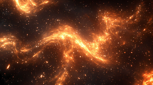 Background with space a swirling nebula glows with light in the vastness of space. Nebula. Illustration