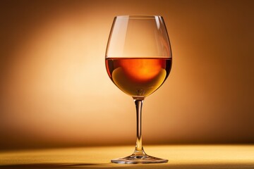 Elegant Wine Glass with Golden Tones