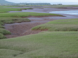 River estuary to Bay of Fundy near Harvey Bank, New Brunswick, Canada - Estuaire de la rivière vers la baie de Fundy près de Harvey Bank au Nouveau-Brunswick au Canada