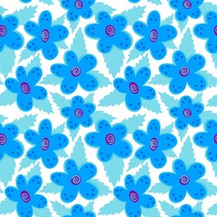 Abstract floral seamless retro flower pattern for fabrics and linens