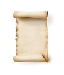 An old piece of paper with slightly worn texture showing signs of aging with subtle discoloration and frayed edges on a clean white background 