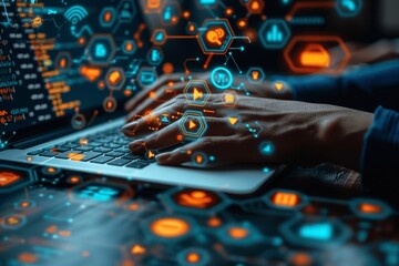 Modern Online Education AI Technology for Learning Development Diverse Female Students Using Laptops for Virtual Courses and Knowledge Exchange in Digital Classrooms