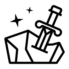 sword Line Icon