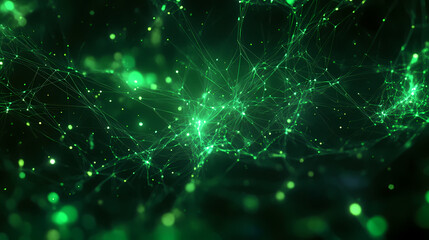 Green universe space nebula, cosmic background, generative ai. Nebula. Illustration