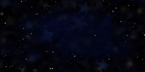 Obraz premium A tranquil night sky filled with stars, creating a serene atmosphere perfect for stargazing, Christmas background with copy space
